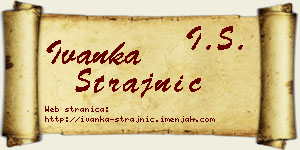 Ivanka Strajnić vizit kartica